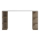 Γραφείο με ραφιέρα  Colmar pakoworld sonoma-λευκό 140x60x75εκ