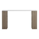 Γραφείο με ραφιέρα  Colmar pakoworld sonoma-λευκό 140x60x75εκ