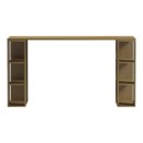 Γραφείο με ραφιέρα Colmar pakoworld σε ανοιχτό καρυδί 140x60x75εκ