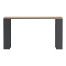 Γραφείο με ραφιέρα Labirent  pakoworld ανθρακί-sonoma 140x60x75εκ