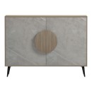 Μπουφές Gora pakoworld sonoma-μπεζ οψη μαρμαρου 110x35.5x82εκ