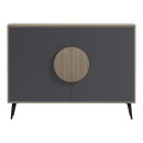 Μπουφές Gora pakoworld sonoma-ανθρακί 110x35.5x82εκ