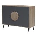 Μπουφές Gora pakoworld sonoma-ανθρακί 110x35.5x82εκ