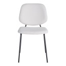 Καρέκλα Pietro I pakoworld μπεζ ύφασμα-πόδι μαύρο μέταλλο 45x55x82.5εκ | Συσκευασία 4 τμχ