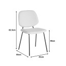 Καρέκλα Pietro I pakoworld μπεζ ύφασμα-πόδι μαύρο μέταλλο 45x55x82.5εκ | Συσκευασία 4 τμχ