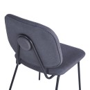 Καρέκλα Pietro I pakoworld ανθρακί ύφασμα-πόδι μαύρο μέταλλο 45x55x82.5εκ | Συσκευασία 4 τμχ