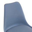 Καρέκλα γραφείου εργασίας Gaston II pakoworld pp-pu σε απόχρωση ανοιχτό μπλε 48x57x77-90εκ