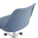 Καρέκλα γραφείου εργασίας Gaston II pakoworld pp-pu σε απόχρωση ανοιχτό μπλε 48x57x77-90εκ