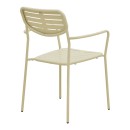 Τραπεζαρία Moraja Deraby pakoworld σετ 5τεμ κρεμ μέταλλο 140x80x72εκ