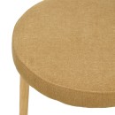 Καρέκλα Luben pakoworld ύφασμα καφέ - rubberwood σε φυσική απόχρωση 53x54x79εκ | Συσκευασία 2 τμχ