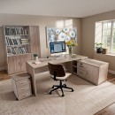 Καρέκλα γραφείου εργασίας Amani pakoworld μπεζ pu-καρυδί plywood 52x54x90.5εκ