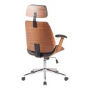 Καρέκλα γραφείου διευθυντή Fetseno pakoworld μαύρο pu-βάση χρωμίου 53x56x113.5-123.5εκ