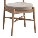 Καρέκλα Raudi pakoworld rubberwood σε φυσική-μπεζ απόχρωση 45.5x45.5x81εκ | Συσκευασία 2 τμχ