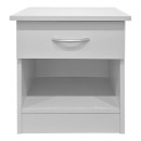 Κομοδίνο Bedy pakoworld λευκό 40x34x42εκ