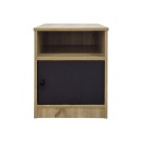 Κομοδίνο Lenea pakoworld sonoma-ανθρακί 40x40x50εκ