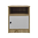 Κομοδίνο Lenea pakoworld sonoma-λευκό 40x40x50εκ