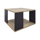 Τραπέζι σαλονιού Zelegan pakoworld sonoma-ανθρακί 60x60x39εκ
