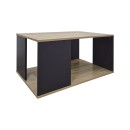 Τραπέζι σαλονιού Zelegan pakoworld sonoma-ανθρακί 90x90x44.5εκ