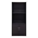 Βιβλιοθήκη Tekaro pakoworld ανθρακί 60x30x120εκ