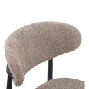 Καρέκλα Folegio pakoworld μπουκλέ σε γκρι απόχρωση με μαύρα πόδια 50x57x79.5εκ | Συσκευασία 4 τμχ