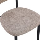 Καρέκλα Folegio pakoworld μπουκλέ σε γκρι απόχρωση με μαύρα πόδια 50x57x79.5εκ | Συσκευασία 4 τμχ