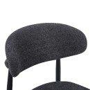 Καρέκλα Folegio pakoworld μπουκλέ σε ανθρακί απόχρωση με μαύρα πόδια 50x57x79.5εκ | Συσκευασία 4 τμχ