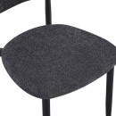 Καρέκλα Folegio pakoworld μπουκλέ σε ανθρακί απόχρωση με μαύρα πόδια 50x57x79.5εκ | Συσκευασία 4 τμχ