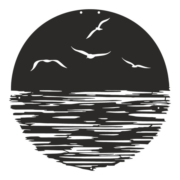 Διακοσμητικό τοίχου Seline pakooworld μαύρο μεταλλικό Φ40x0,15εκ