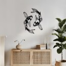 Διακοσμητικό τοίχου Konda pakooworld σετ 2τεμ μαύρο μεταλλικό 17x0,15x32εκ