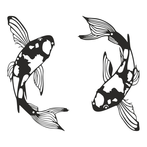 Διακοσμητικό τοίχου Konda pakooworld σετ 2τεμ μαύρο μεταλλικό 17x0,15x32εκ