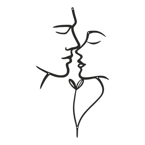 Διακοσμητικό τοίχου Lovia pakooworld μαύρο μεταλλικό 28x0,15x50εκ