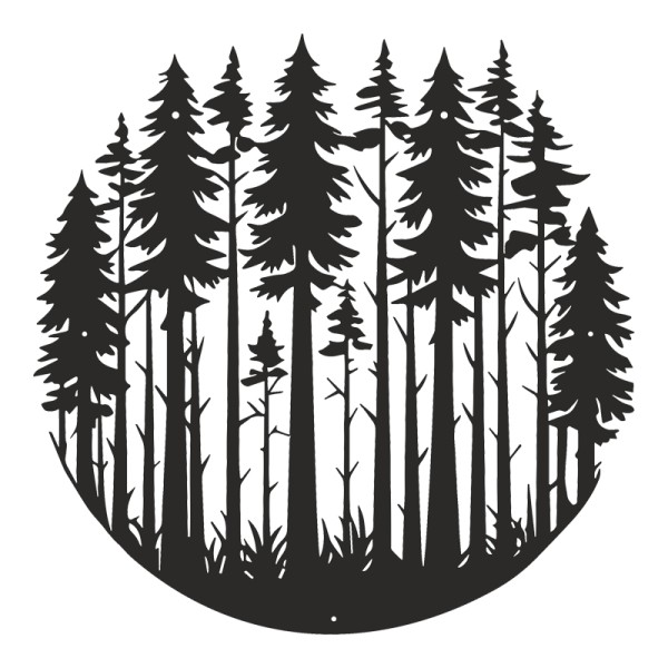 Διακοσμητικό τοίχου Foren pakooworld μαύρο μεταλλικό Φ50x0,15εκ