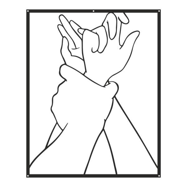 Διακοσμητικό τοίχου Handia pakooworld μαύρο μεταλλικό 40x0,15x50εκ