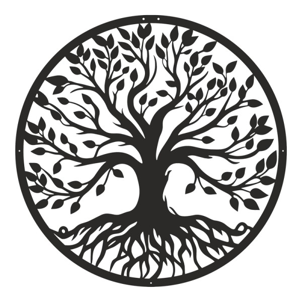 Διακοσμητικό τοίχου Treelife pakooworld μαύρο μεταλλικό Φ80x0,15εκ