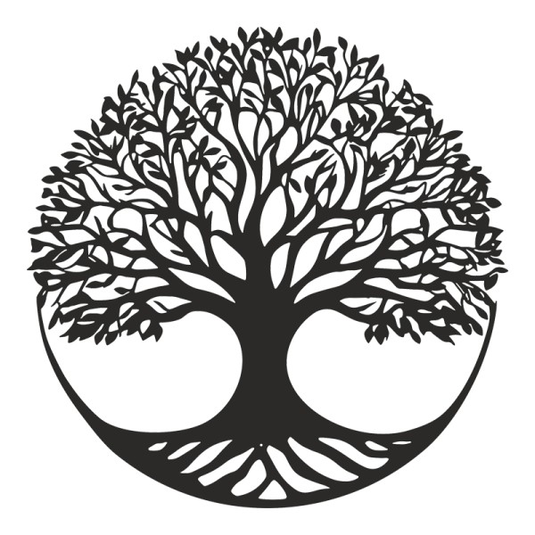 Διακοσμητικό τοίχου Lifeto pakooworld μαύρο μεταλλικό Φ80x0,15εκ