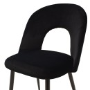 Καρέκλα Jonah pakoworld βελούδο μαύρο-μαύρο πόδι