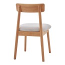 Καρέκλα Tullo pakoworld rubberwood σε φυσική απόχρωση 46x45x78εκ | Συσκευασία 4 τμχ