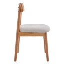 Καρέκλα Tullo pakoworld rubberwood σε φυσική απόχρωση 46x45x78εκ | Συσκευασία 4 τμχ