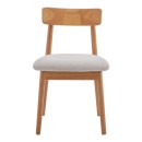 Καρέκλα Tullo pakoworld rubberwood σε φυσική απόχρωση 46x45x78εκ | Συσκευασία 4 τμχ