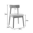 Καρέκλα Tullo pakoworld rubberwood σε φυσική απόχρωση 46x45x78εκ | Συσκευασία 4 τμχ