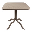 Τραπέζι Icon pakoworld PP σε απόχρωση cappucino 80x80x74.5εκ