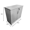 Ντουλάπι γραφείου Armadi pakoworld σε sonoma-λευκή απόχρωση 80x40x80εκ