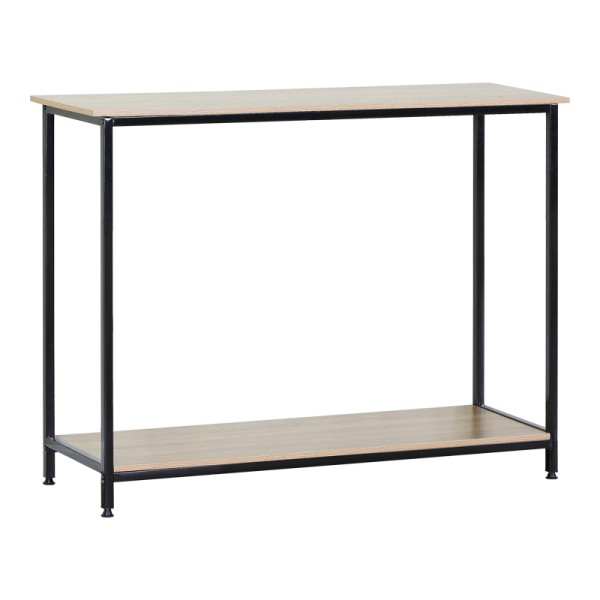 Κονσόλα Shima pakoworld oak- μαύρο μέταλλο 106x35x81εκ