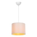 Φωτιστικό οροφής μονόφωτο PWL-1115 pakoworld Ε27 κρεμ-λευκό Φ22x16.5εκ