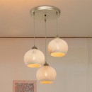 Φωτιστικό οροφής τρίφωτο PWL-1121 pakoworld Ε27 κρεμ-χρυσό Φ40x75εκ