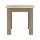 Τραπεζαρία Manka I-Julita pakoworld σετ 3τεμ σε sonoma-μαύρη απόχρωση 80x80x77εκ