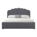 Κρεβάτι Tatiana pakoworld ύφασμα ανθρακί με αποθηκευτικό χώρο 120x200εκ