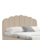 Κρεβάτι Tatiana pakoworld βελούδο μπεζ με αποθηκευτικό χώρο 120x200εκ