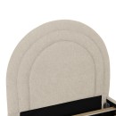 Κρεβάτι Arcuate pakoworld μπουκλέ υφασμα μπεζ με συρόμενο 90x200εκ