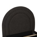 Κρεβάτι Arcuate pakoworld μπουκλέ υφασμα ανθρακί με συρόμενο 90x200εκ